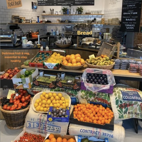 Pop up farm shop at Colombia Coffee Roasters