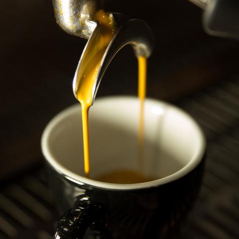 Espresso coffee is extracted quickly and offers a much more dense and acidic flavour.
