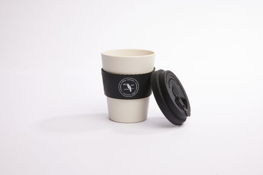 Black and White Reusable Coffee Cup - Colombia Coffee Roasters