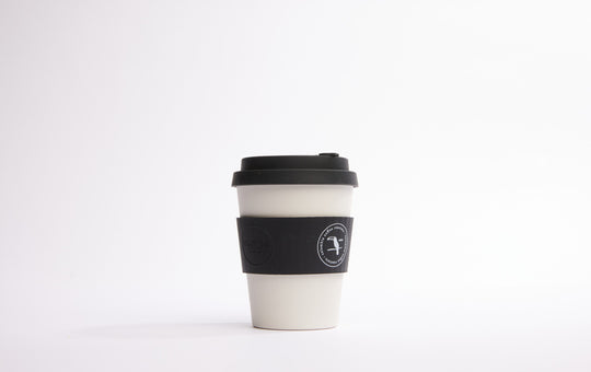 Black and White Reusable Coffee Cup - Colombia Coffee Roasters